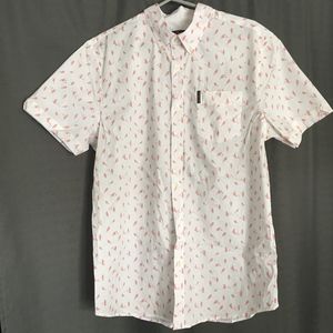 Ben Sherman Men's Short Sleeve Bird Print Shirt